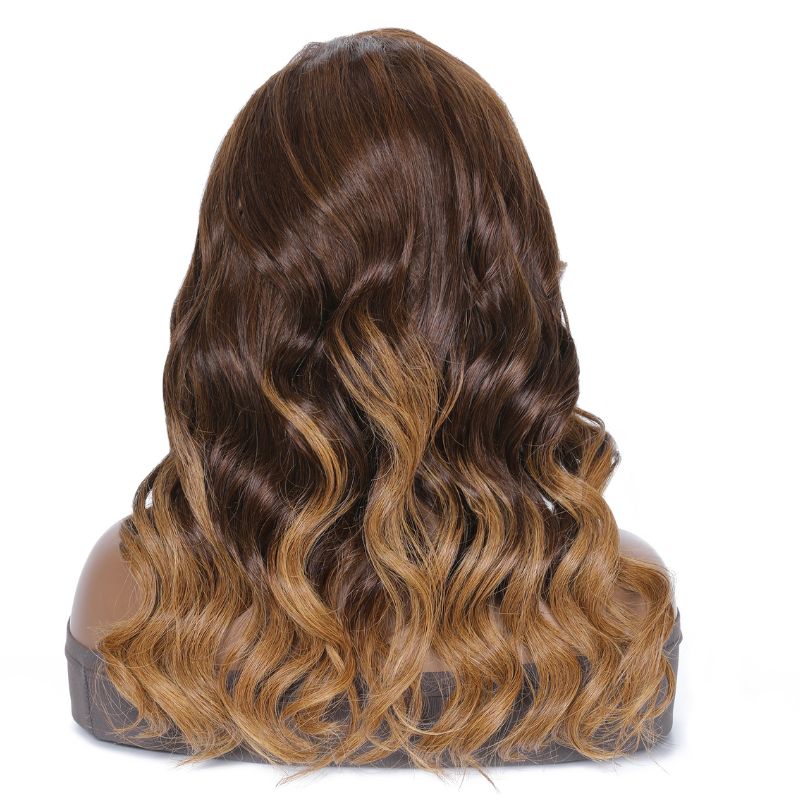 Sunber Long Side Part Bob Wig Ombre Face-framing highlight Loose Wave 13*4 Lace Front Wig