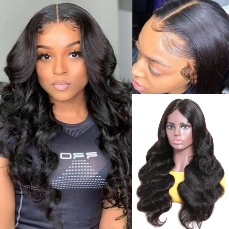 Sunber 6x4.75/ 7x5 Pre-Cut Lace Wear & Go Wigs Body Wave Pre-Plucked Hairline Beginner Friendly