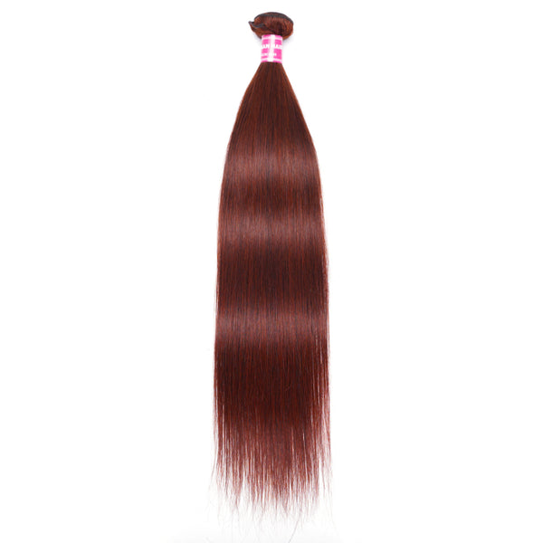 Sunber Reddish Brown Straight 1 Bundle 100% Remy Human Hair Bundle