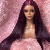 Sunber Dark Purple Plum Lace Wig