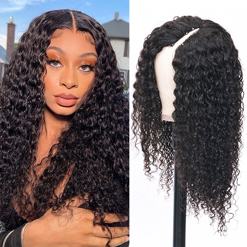 Sunber Effortless To Put On Wet And Wavy V Part Wig Water Wave Human Hair