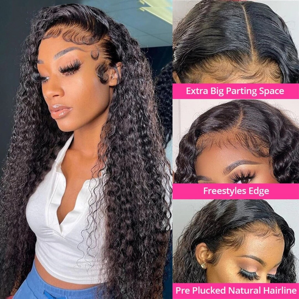 $100 Off | Sunber  Wet And Wavy Pre-Cut Lace Wigs Real Human Hair