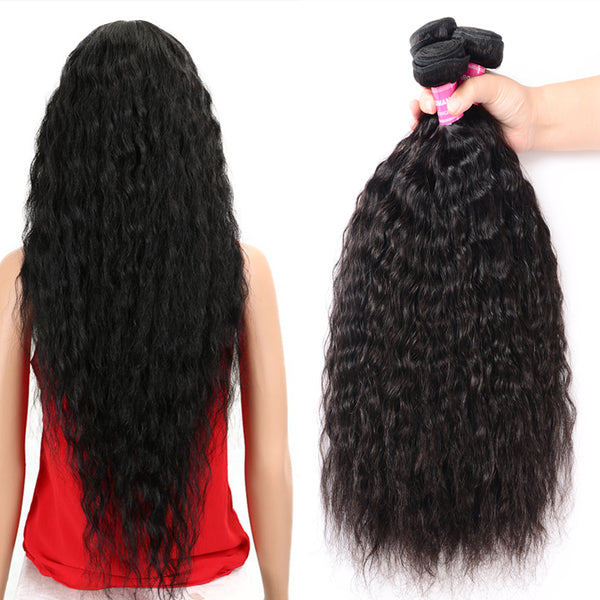 Sunber Hair 3 Bundles Super Wave Hair, Double Weft Human Hair Weave