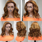 Sunber Trendy Blonde Balayage Lace Front Celebrity Wave Style Wigs