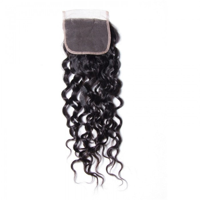 Sunber Hair Water Wave 1pcs Free Part Lace Closure 100% Human Hair Swiss Lace Closure