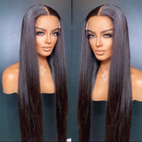 BOGO Sunber Straight Human Hair Lace Part Wig 150% Density Natural Hairline Hand Tied Lace Part Wig Pre Plucked Hairline