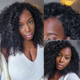 Flash Sale Sunber Effortless To Put On Curly V Part Wig Small Cap Human Hair Wig No Leave Out Glueless Upgrade U Part Wigs