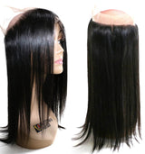 Peruvian Straight Hair Weave 3 Bundles with 360 Lace Frontal, 100% Human Virgin Hair - Sunberhair