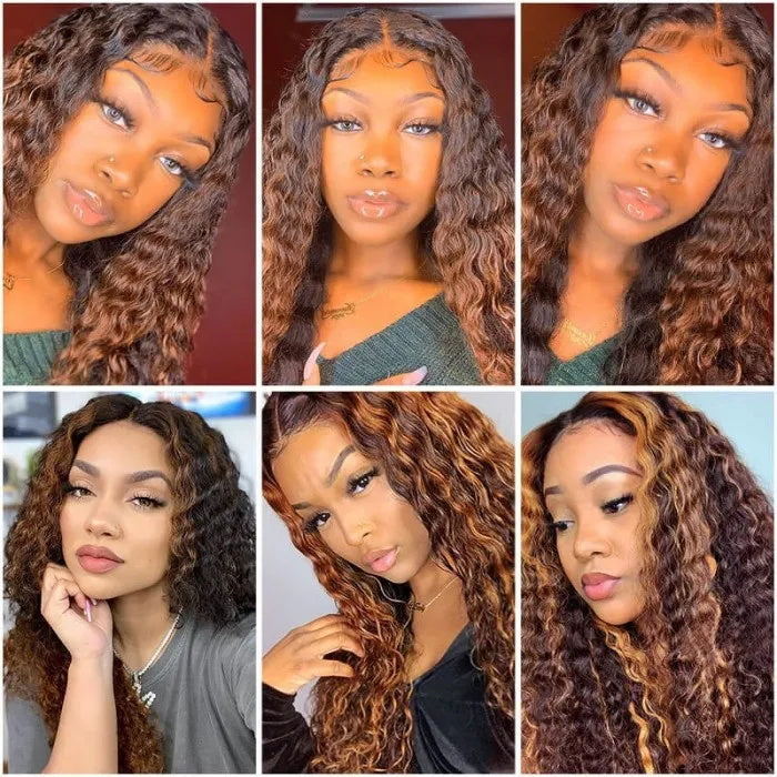Flash Sale Sunber Affordable Balayage Highlights U Part Water Wave Wig With Cool Short Wig