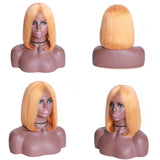 Sunber Hair Short Bob Wig 13*4 Lace Front Fanta Orange/ Peach Yellow Hair Wig Preplucked For Black Women